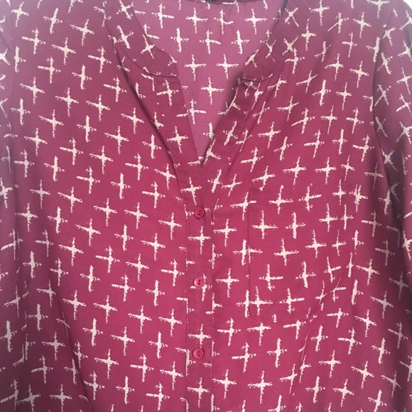 Red tie blouse - Picture 3 of 3